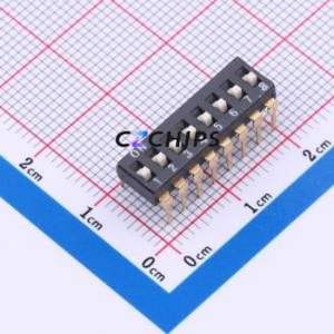 SM-08KP DIP Switch Through hole Component (THT) Switch ( Number of Switch Sections: 8 )( Lead Spacing: 2.54mm ) - Product Image 1