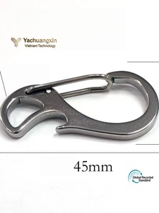 Stainless Steel Snap <b>Hook</b> Polished Finish Keychain Carabiner <b>Clip</b> - Product Image 3
