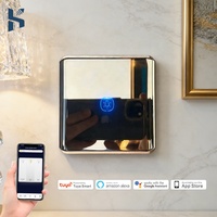 Interrupteur mural intelligent WiFi Tuya de luxe à écran tactile, 1, 2, 3 ou 4 gangs, avec cadre en alliage d'aluminium, compatible Alexa et Google Home
