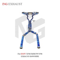 ING Titanium Valved Catback untuk BMW X5M/X6M F95/F96 S63 4.4T 2020+ |   Sistem Knalpot 76mm/101mm Dengan Remote Control Grosir
