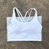 Nouveau soutien-gorge de sport double face à maintien élevé, écologique, respirant, dos croisé, antichoc, push-up, pour yoga et fitness, avec fermeture avant