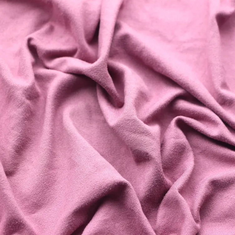 Örgü atkı tek Jersey süet kumaş Polyester Spandex mikro karbon ince kumlu streç T Shirt için tek Jersey süet kumaş