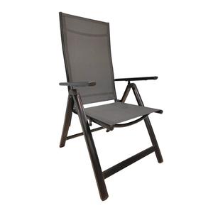 Reclining 7 Position <b>Folding</b> Adjustable Back Chair Aluminum Patio Sling Chair Outdoor Furniture Foldable Garden <b>Armchair</b> - Product Image 1