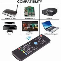 MX3 Flying Mouse dengan Lampu Latar 7 Warna untuk Penggunaan Android Smart Wireless Flying Mouse Remote Control