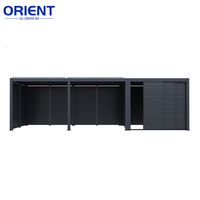 Pergolas à lames en aluminium prêtes à assembler pour l'extérieur, avec kits motorisés à LED