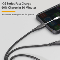 Câble de charge multi-têtes USB 5 en 1 en promotion – 5V/3A 15W – Charge simultanée pour téléphones mobiles et tablettes (Micro, Type-C et Lightning)