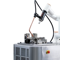 Bras robotique collaboratif DONSIN à 6 axes, machine de soudage 28KW, chariot mobile, AC380V 50HZ 60HZ, sans programmation