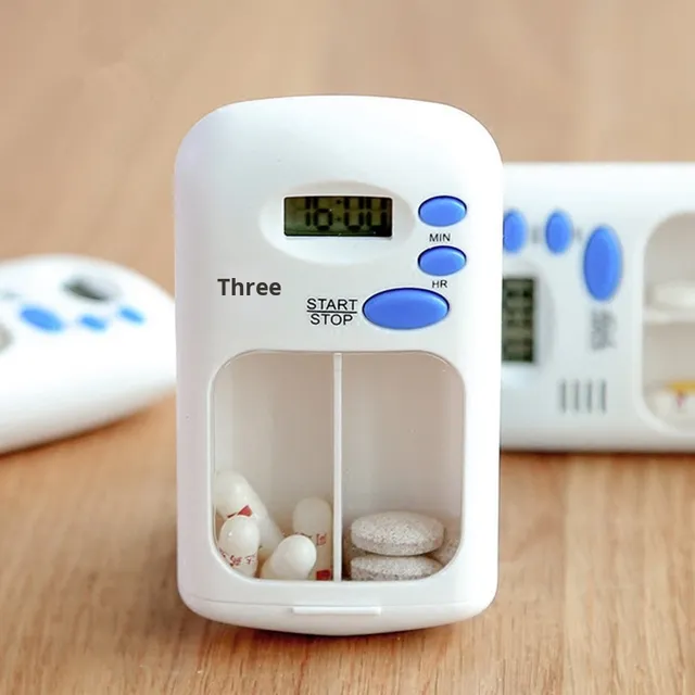Portable Electronic Smart Pill Box Creative Mini Timed Medicine Reminder Innovative Portable Storage Case for Medication