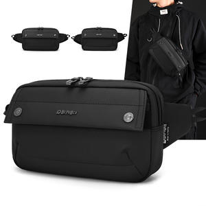 Sac de poitrine pour homme WePower, nylon imperméable, noir, design minimaliste carré, usage quotidien, automne 2025 - Product Image 1