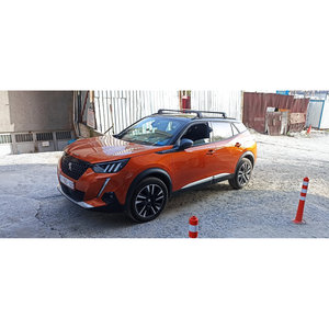 Barres transversales de toit en aluminium pour Peugeot 2008, rails intégrés, porte-bagages noir - Product Image 6