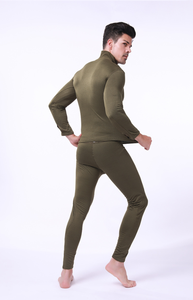 HBU815 Sous-vêtements thermiques sportifs en polaire à carreaux, nouvelle conception, vente en gros, pour hommes, tactiques, hiver - Product Image 6