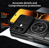Coque de téléphone portable antichoc en TPU PC avec double protection magnétique pour objectif, compatible avec Infinix Hot 70/Note 60 Ultra/Hot 60 Pro Plus