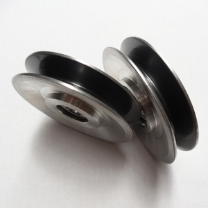 <b>Small</b> Ceramic Coated Electric Wire Pulley <b>Wheel</b> 60(D)*13(T) with Bearing - Product Image 2