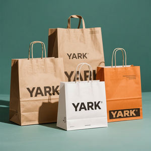 Sacs en papier fantaisie pour cosmétiques, bijoux, cadeaux, shopping, avec poignées en ruban, logo imprimé personnalisé, recyclés - Product Image 5