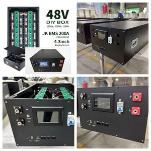 Boîtier vide BSY pour kit DIY 16S 200A BMS/JK 15KWH 51.2V/48V, boîte de batterie au lithium LiFePO4 en métal empilable avec écran 4.3 pouces 300Ah, garantie 1 an - Product Image 3
