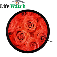 Pantalla Digital Circular LCD Full HD para Interiores, con Montaje en Pared, para Publicidad en Bares, Restaurantes, Cafeterías y Tiendas, Compatible con Android y Windows
