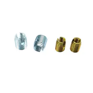 Zinc plating Slotted Style Threaded Metal Self Tapping Insert Screw Thread Repair