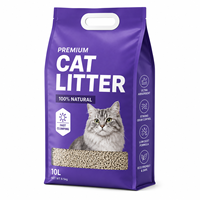 Sac d'emballage pour litière pour chat en bentonite, fond carré, résistant à l'humidité, 10 kg, 5 kg, avec poignée en plastique, logo personnalisé