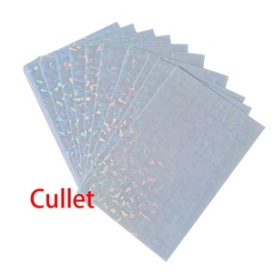 Película Holográfica para Laminación en Frío, Película de Laminación de Color Holográfico, Transparente, Efecto Vidrio Roto, Impermeable, A4, OPP Suave, 50 Unidades - Product Image 1