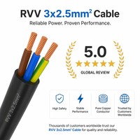Gewerbliches Geschirrspüler-Stromkabel RVV 3-adrig 2,5mm Wasserdichtes Flexibles Kabel