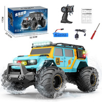 Mobil RC 2.4G Tahan Air Rock Crawler dengan Lampu LED, Remote Control, Amfibi, Off-Road, Monster Truck, Mainan Elektrik Kelas Hobi