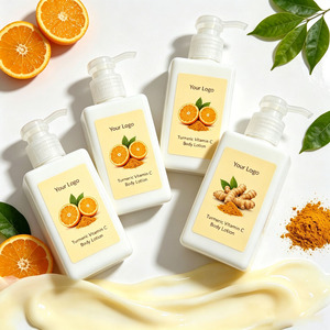 Crème corporelle éclaircissante de haute qualité au curcuma et à la vitamine C, marque privée, lotion corporelle illuminatrice pour peaux noires - Product Image 3