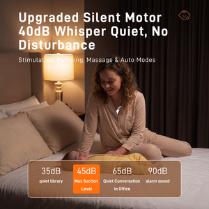 Tire-lait électrique portable avec fonction de thérapie thermique automatique et de massage, 9 vitesses, équipé d'une veilleuse LED - Product Image 2