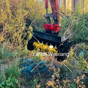 Ekskavatör Mulcher hidrolik ağaç kesici yeni inşaat pompası 4-20 Ton en iyi fiyat - Product Image 2