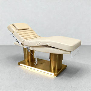יופי ספא מיטת ספא להתאמה אישית זהב כפולה בסיס נירוסטה 3/4 מנוע טיפול קוסמטי מתכוונן טיפול קוסמטי ספא עיסוי - Product Image 3