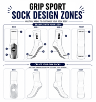 Chaussettes de football personnalisées pour hommes, respirantes, confortables, antidérapantes, avec logo, chaussettes de football avec grip personnalisé, fond en tissu éponge