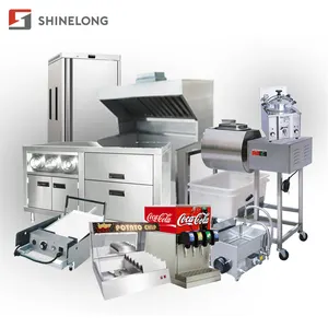 Global Popular Fast Food Chains Restaurant Kitchen Equipment Counter Design/Roasted Chicken and Burger Making Machine