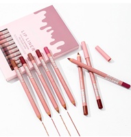 Kit de Crayons à Lèvres Mat 12 Couleurs en Gros – Longue Tenue, Imperméable, Rose Nude