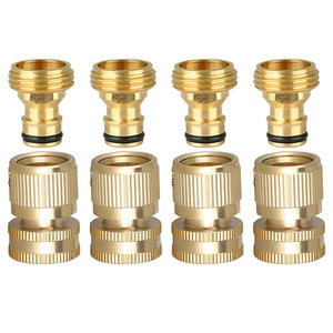 Brass <b>Quick</b> <b>Connectors</b> 3/4 Inch Threaded Garden Water Hose Fittings For Outdoor Irrigation - Product Image 4