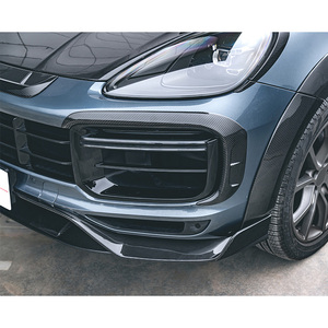 Modification de voiture 2018-2023, pare-chocs avant, calandre en fibre de carbone, cadre des feux de jour pour Cayenne Turbo - Product Image 3