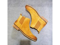 Bottes Chelsea classiques en cuir de vachette souple pour homme, style automne/hiver, hauteur cheville, antidérapantes, à enfiler