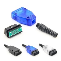 Carcasa de Conector OBDII Universal de 16 Pines, Conector OBD2 de 16 Pines J1962F, Cable Hembra a Abierto para OBD2