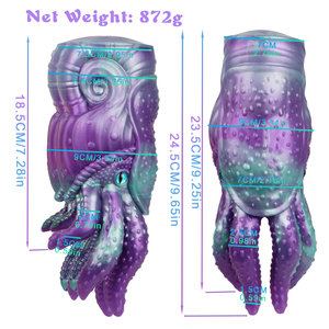 Masturbador de Silicona de Fantasía con Diseño de Monstruo de las Profundidades Marinas, Cthulhu, Instrumento Masculino Alternativo de Platino, Copa con Diseño de Aeronave Alienígena - Product Image 3