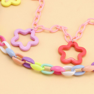 Cinto de Cintura com Corrente para Calças, Estilo Europeu Americano, Nova Cor, Acrílico e Metal, Estrela de Cinco Pontas com 4cm ou Mais, Estilo Disco, para Garotas Descoladas, Fofo e Doce, Macaron - Product Image 5