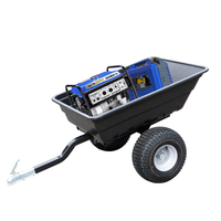 Remorque benne en acier pour VTT, à attacher à l'arrière, pour le transport de marchandises en extérieur, compatible camion, moto, VTT, camping-car et utilisation agricole