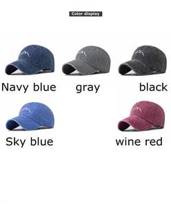 Casquettes de baseball vintage lavées avec broderie de <span class=keywords><strong>montagne</strong></span>, casquettes à 6 panneaux unisexes, casquettes en coton non structurées, casquettes de papa - Product Image 3