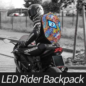 Proveedor de Mochilas LED, Bolsa para Casco de Motocicleta con Pantalla a Todo Color, Carcasa Rígida, Gran Capacidad, Impermeable, Color Grafiti - Product Image 4