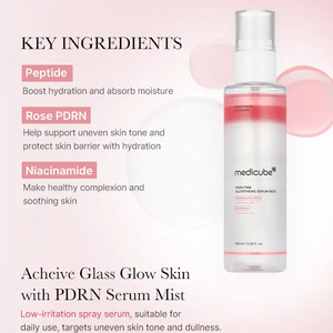 PDRN Pink Glutathione Serum <b>Mist</b> Infused with PDRN and Glutathione Brighten Dull Skin Even Tone Boost Radiance Deeply Hydrate - Product Image 3