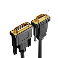 Câble adaptateur convertisseur DVI vers VGA, 6 pieds, DVI 24+1 DVI-D mâle vers VGA mâle avec puce active pour PC DVD