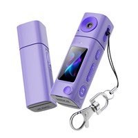 Mini caméra mignonne en forme de rouge à lèvres 2K/1080P HD, portable avec porte-clés, objectif rotatif 1MP 120°, capteur CCD, écran 0,96 pouces
