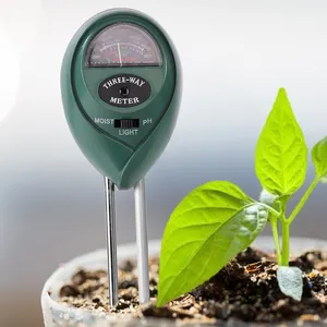 Kit de prueba 3 en 1 para el cuidado de la tierra, probador de humedad, medidor de PH ligero para plantas y jardín, herramienta para el sensor de ph del suelo