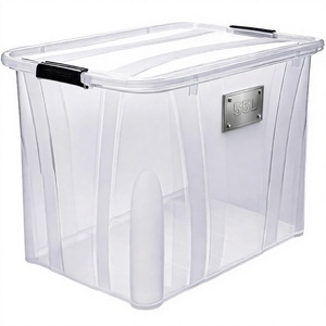 BPA-Free Modern PET Plastic Pantry Storage <b>Bins</b> Set of 7 Stackable Refrigerator Organizer <b>with</b> <b>Lids</b> Food Freshness Preservation - Product Image 2