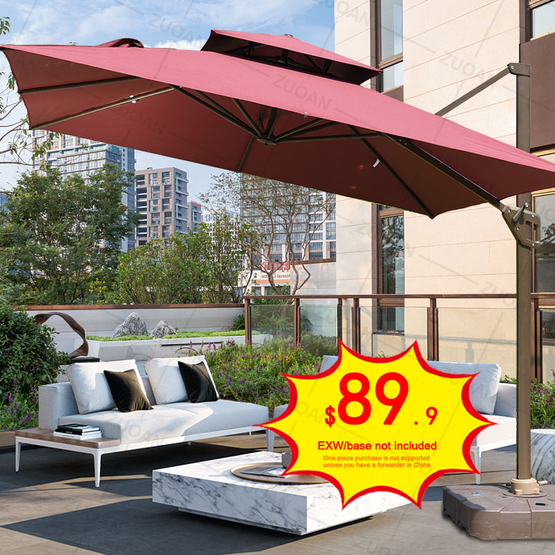 2022 Best Sale Waterproof 9ft Aluminum Roma Patio Outdoor Market Parasols Big Garden Umbrella