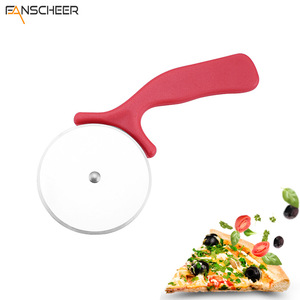 Red Plastic Handle Roller Cutter 6.5 In Non-Slip Pizza Crepe Baking Tool - Product Image 5