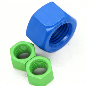 M10 M12 M14 M16 M20 Hex <span class=keywords><strong>Nut</strong></span> thép carbon với mạ kẽm và lớp phủ PTFE màu xanh ISO9001 chứng nhận hình lục giác <span class=keywords><strong>NUT</strong></span> - Product Image 1