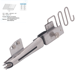 Rechtwinkliger Binder DAYU105 Ordner mit Strick kragen und Ärmeln elastisch für 2 oder 3 Nadelabdeckungs-Nähmaschine - Product Image 3
